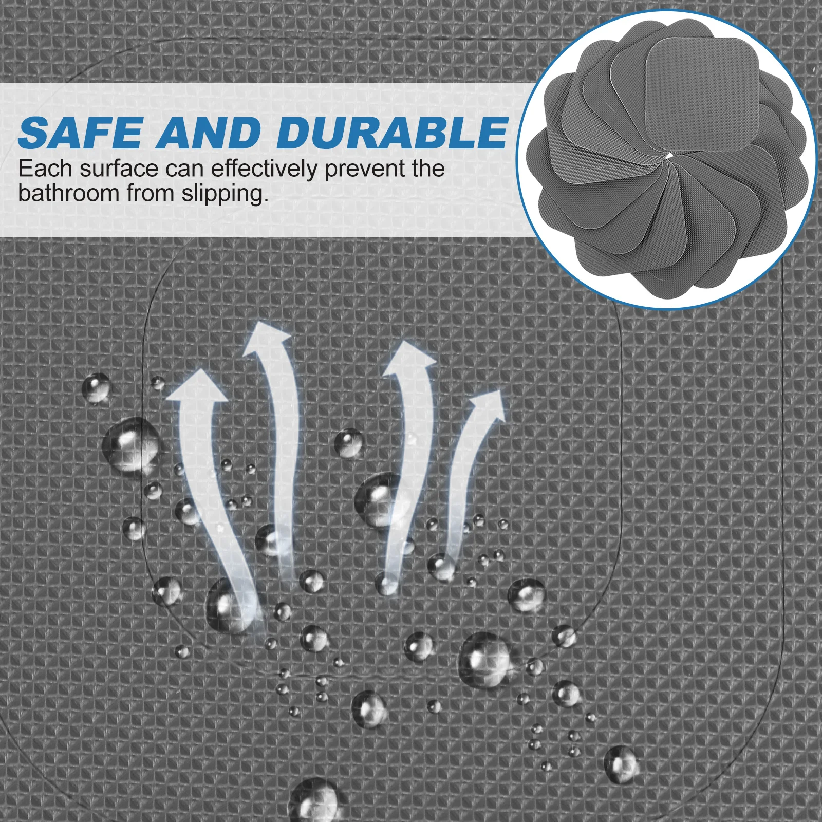 

20 Sheets Grip Non-slip Stickers Shower Grips Handle Adhesive Treads Bathroom Tape