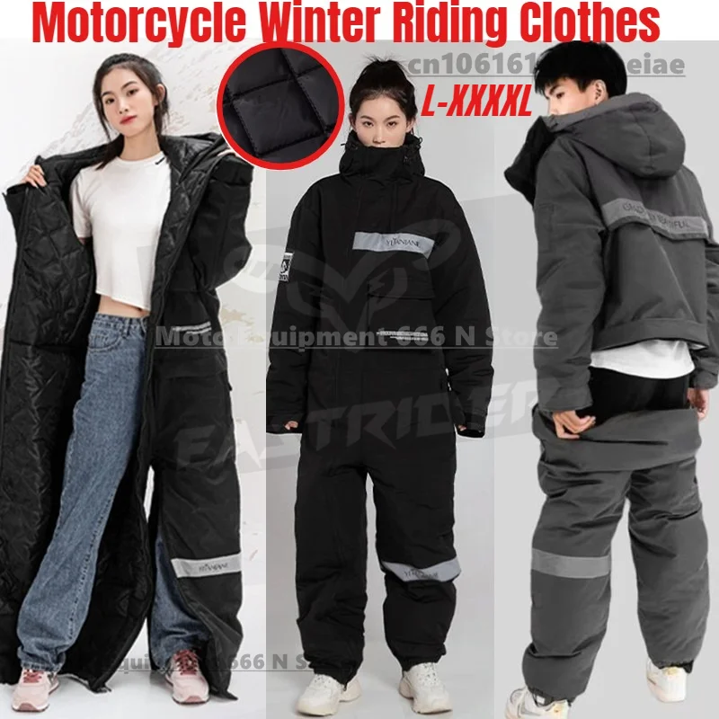 

Motorcycle Winter Riding Clothes Outdoor Riding Warm Coldproof Suits Waterproof Jacket and Pants One-piece Clothes for Men Women