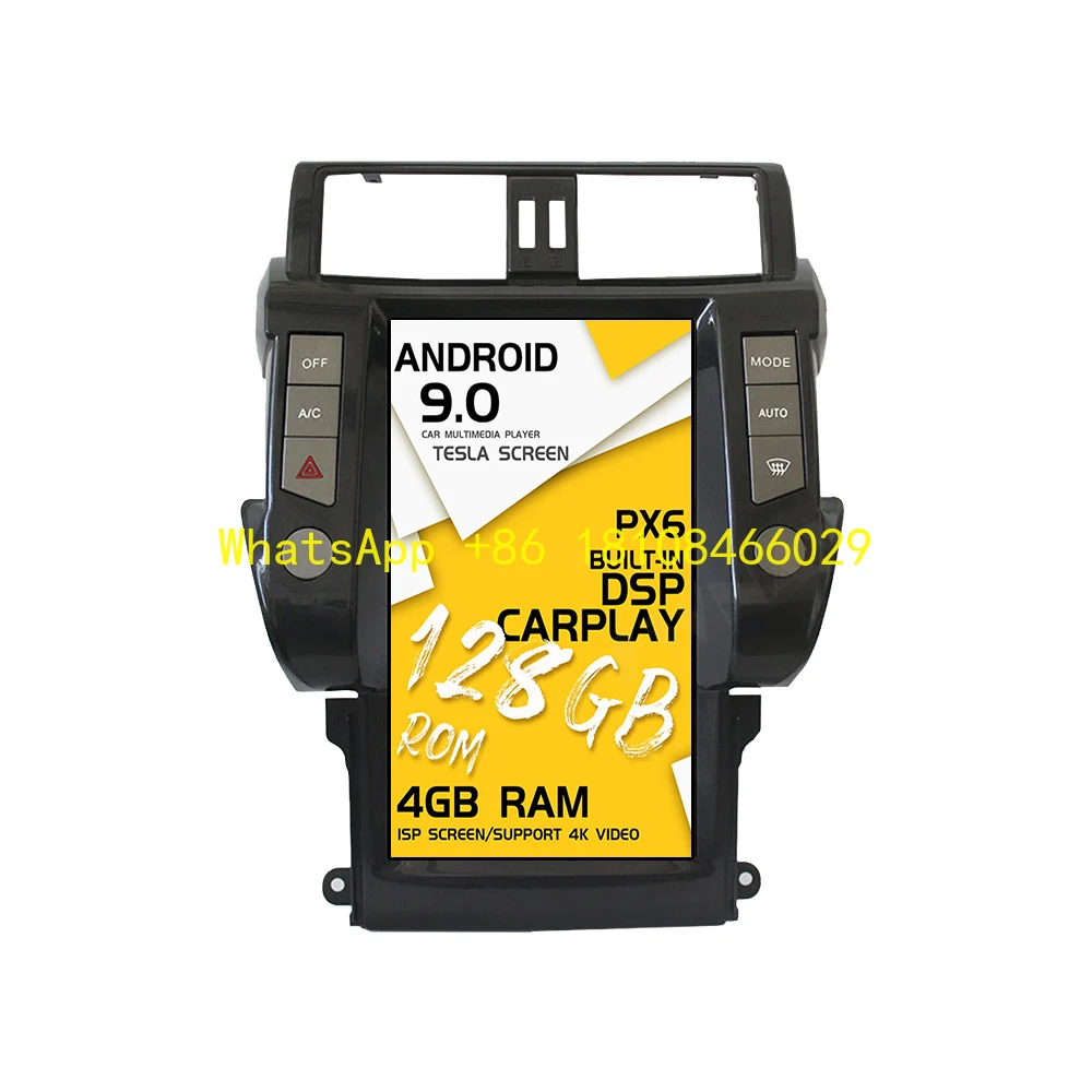 

128G for tesla Screen for for toyota LAND CRUISER Prado 150 2010 2011 2012 2013 Android Car Multimedia GPS Player Radio Stereo