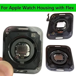 OEM arka kapak şarj Flex cam kapı orta çerçeve kılıf Apple izle serisi 4 5 6 SE 40mm 44mm GPS LTE konut tutucu parçaları