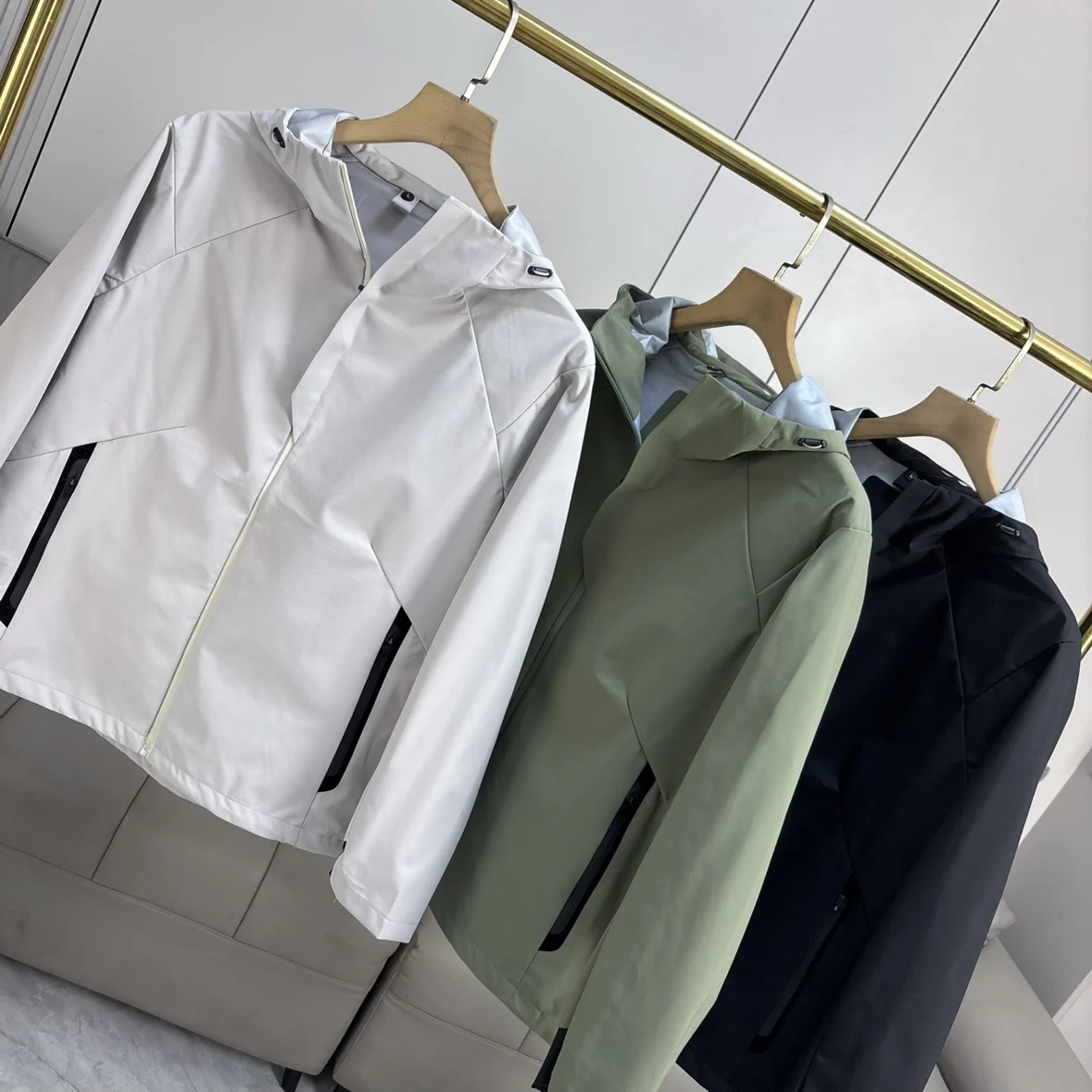 

Мужская ветрозащитная и водонепроницаемая куртка-жакет Tech Tee-Proof из полиэстера с капюшоном, износостойкая, стандартный крой