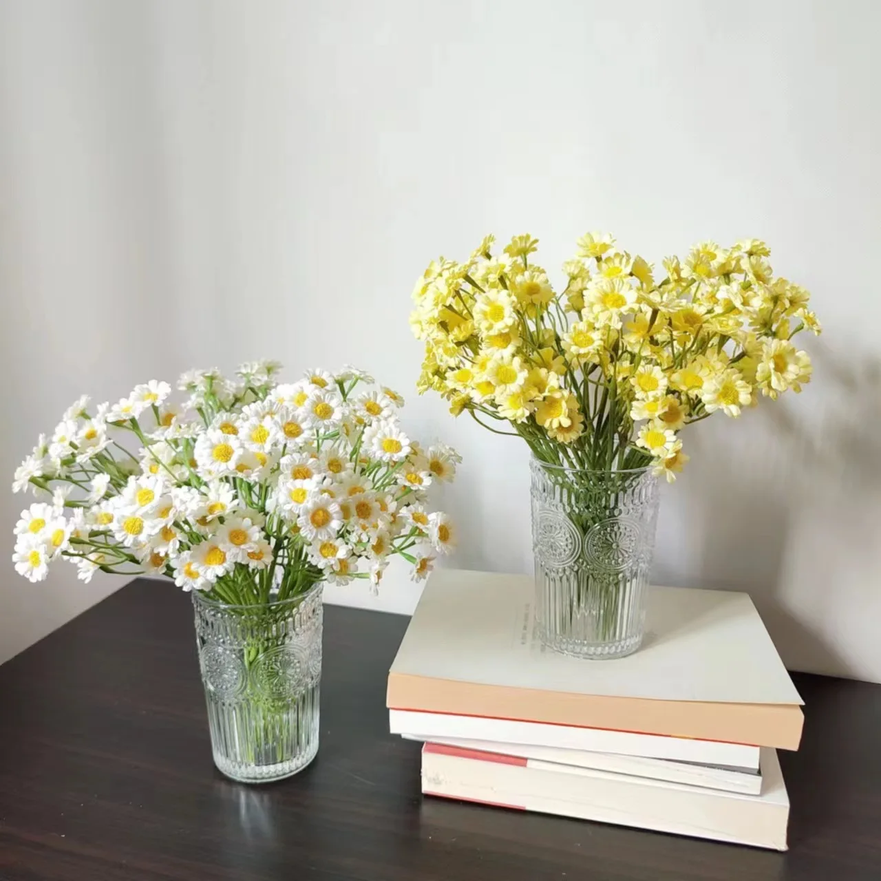 Simulated Silk Flower Bouquet Chamomile Bouquet Home Decoration Dining Table Flower Decoration Wedding Simulation Flower