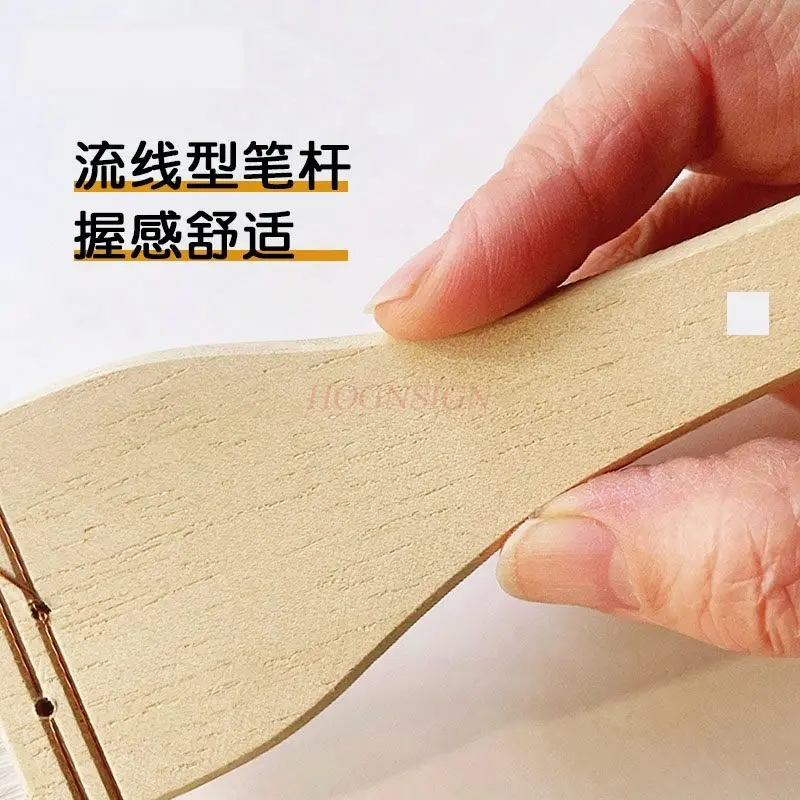 3 قطعة فرشاة الصوف المائية فرشاة الصوف الصوف الناعم فرشاة مسحوق الماء شقة واسعة رئيس نمط فرشاة أسفل فرشاة