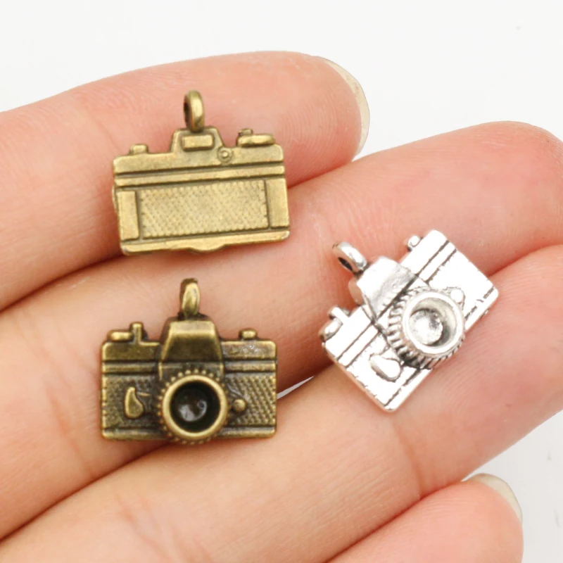 8pcs 15x14mm Charms Camera Antique Making pendant fit,Vintage Tibetan Bronze Silver Plated ,DIY bracelet necklace