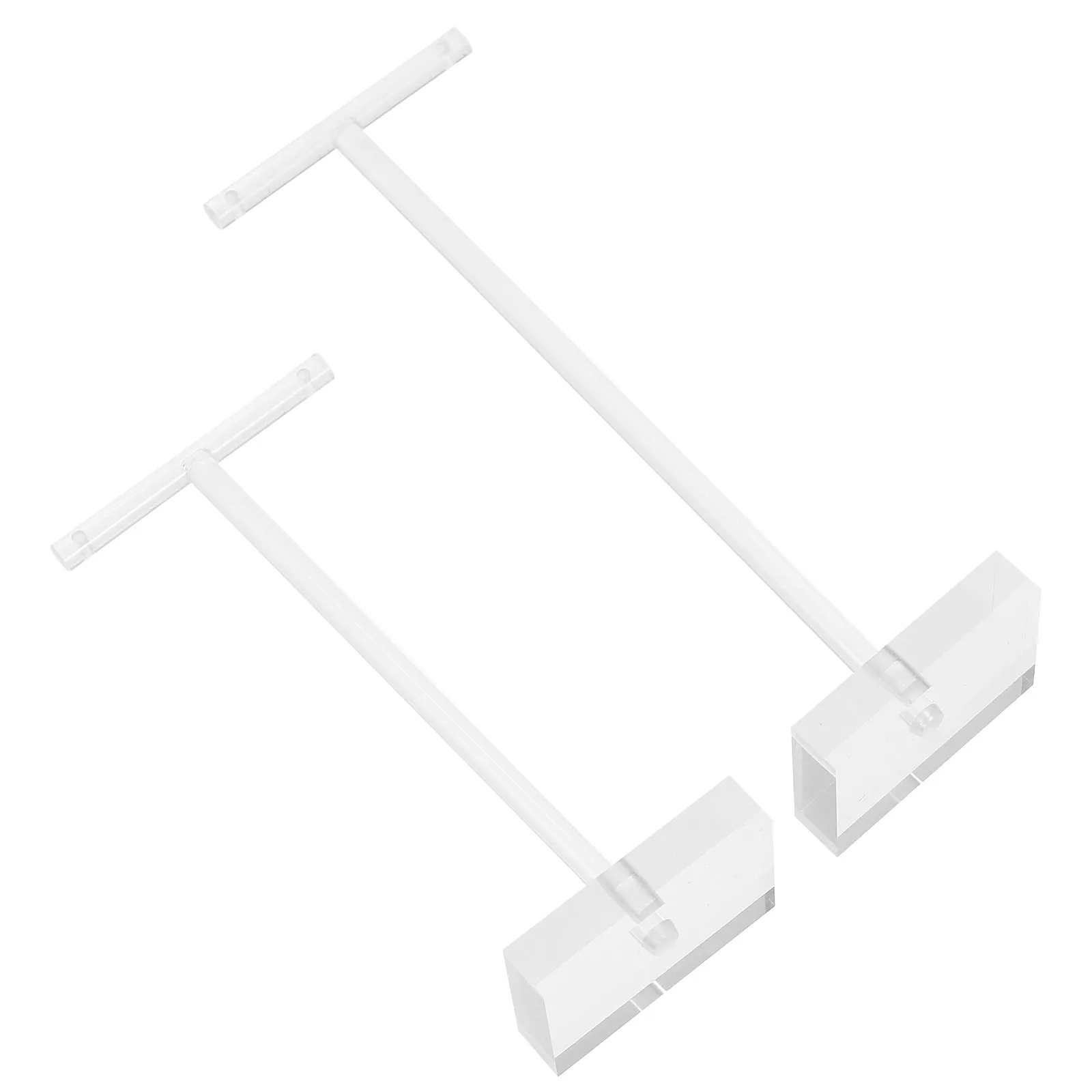 

Подставка для сережек (2 шт.), прозрачная акриловая Т-образная витрина для ювелирных изделий, для магазинов, галерей, выставок, элегантное хранение украшений