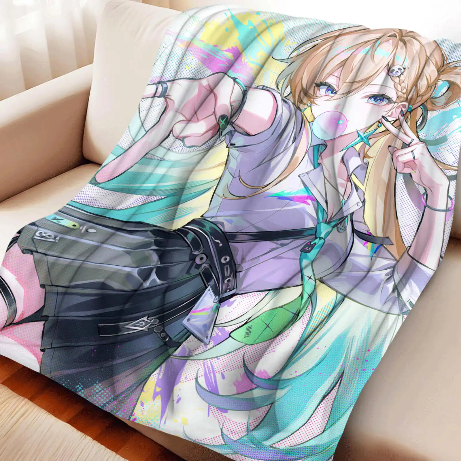 wuthering waves Flannel  Blanket Ultra Soft Warm Plush Throw for Home Bedroom Bed Sofa Cover Office Gift Kid