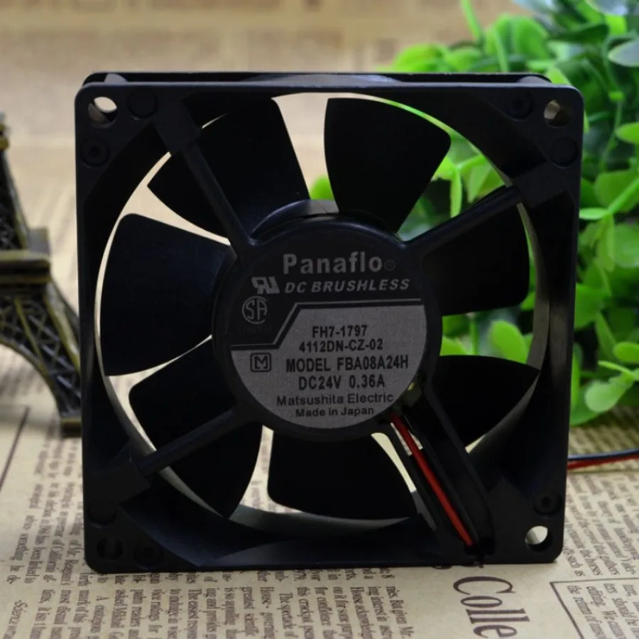 AA + for panaflo FBA08A24H 8CM 8025 24V 0.36A inverter cooling fan