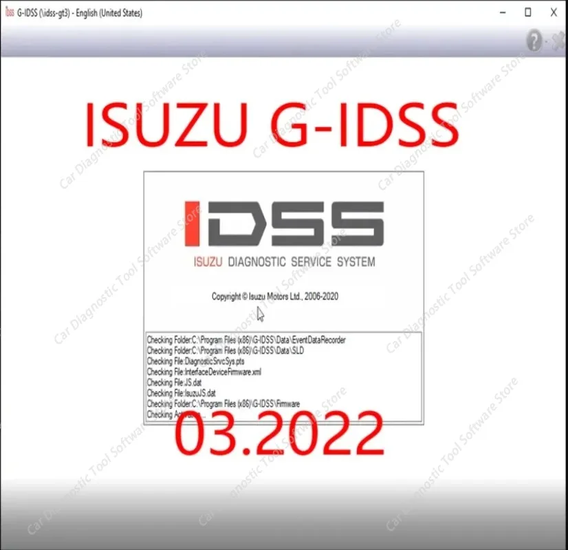2026 hot FOR ISUZU G-IDSS 2022.03 ISUZU E-IDSS 2022.04