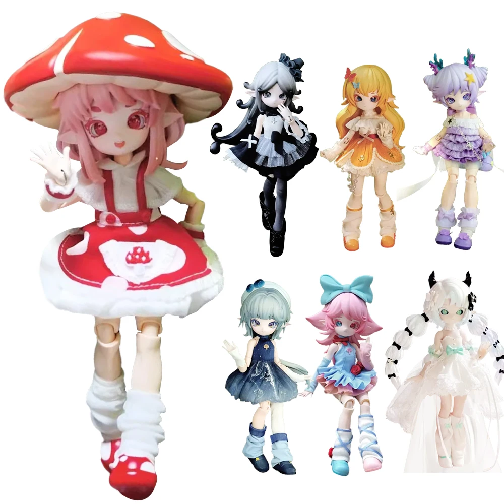 

Authentic in Stock Mushroom Fungus 1/12 BJD Blind Box Movable Joint Doll Anime Figure Collectible Toy Ornaments Boy Girl Gifts