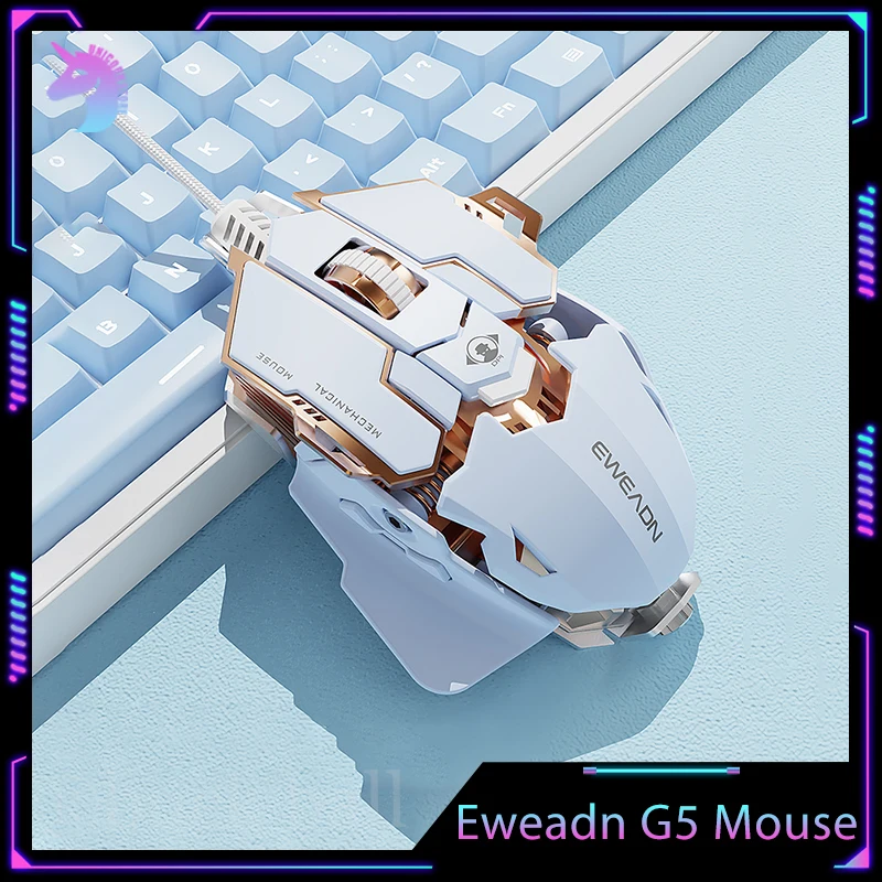 

Eweadn G5 Wired Mouse Gaming Mouse Mecha 6rd Gear 12800dpi Mechanical Metal Mice Support Macro Programmingrgb Gamer Mouses Rgb