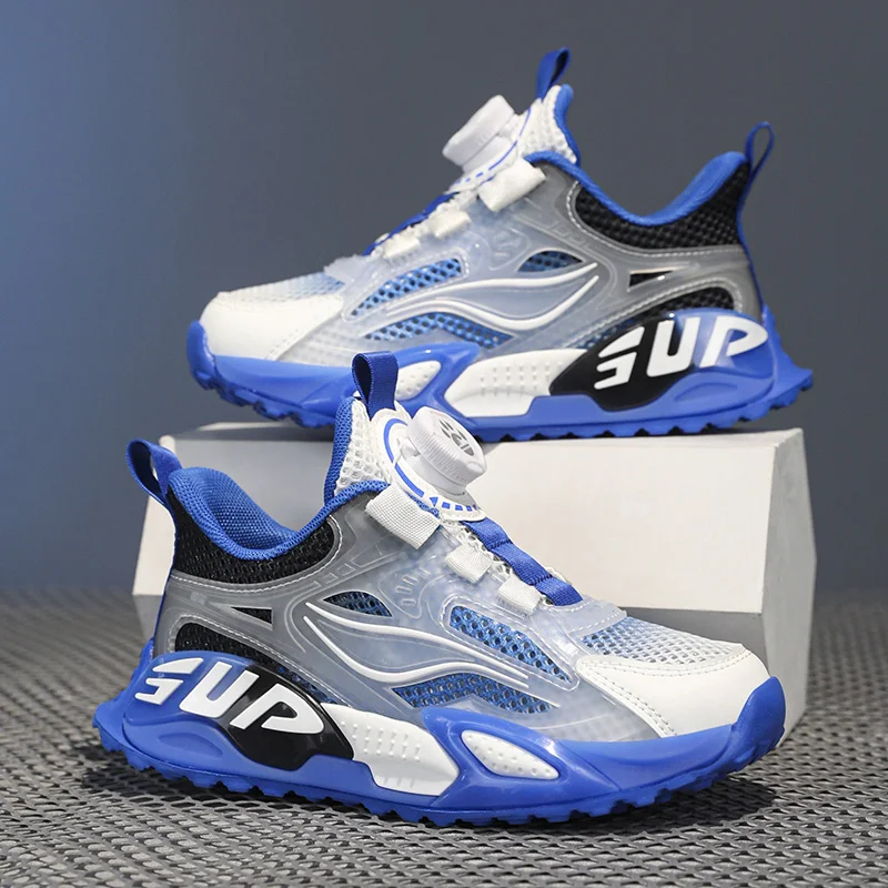 Design Kids Shoes Boys Sneaker Summer Mesh Platform Children Casual Sneaker 4-10 Years School Sports Tennis Shoes for Boy