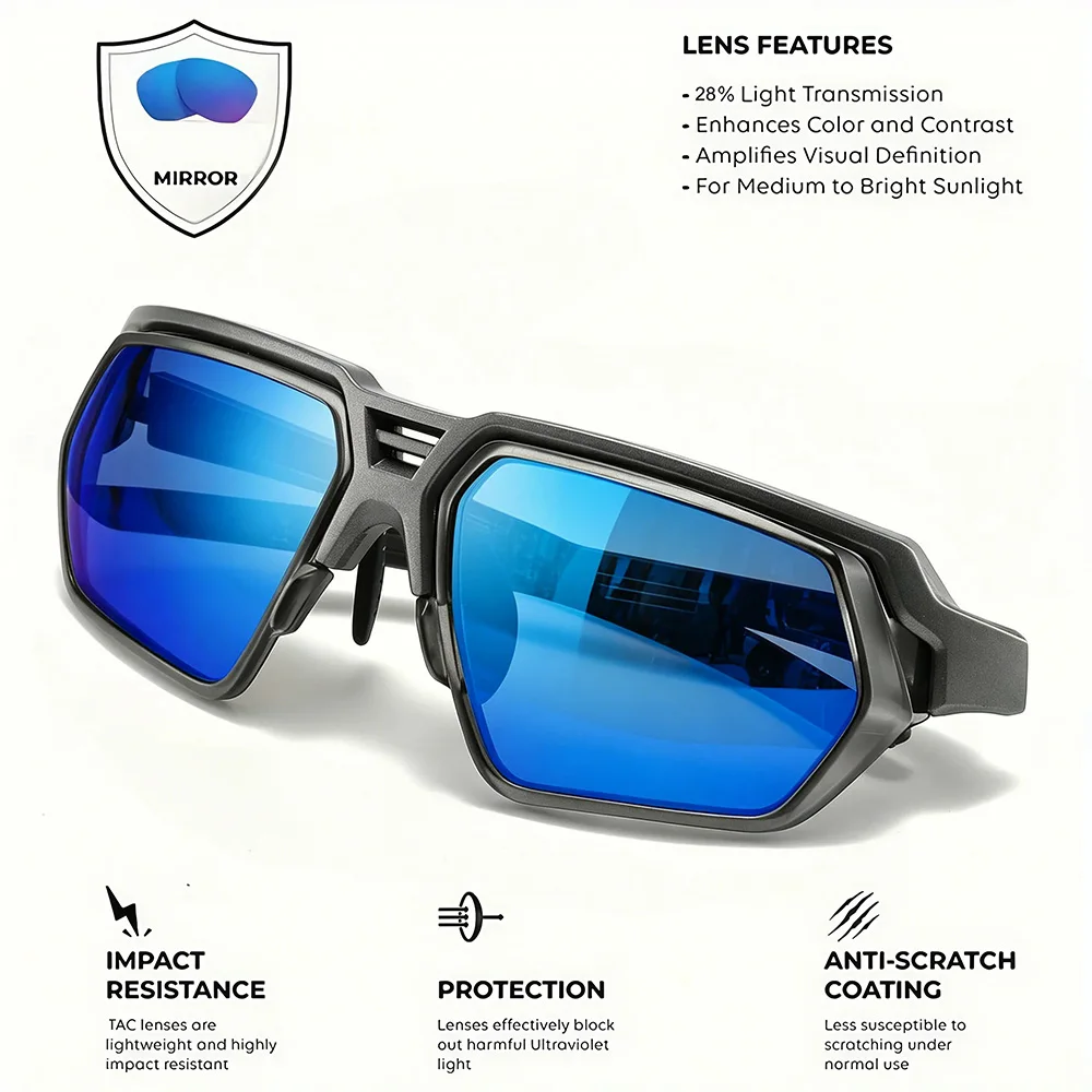 Beliebte quadratische polarisierte Sonnenbrille, UV-Schutz, Sportbrille, Herren, Damen, UV400-Brille, Geschenk für Familie und Freunde – Detail 3