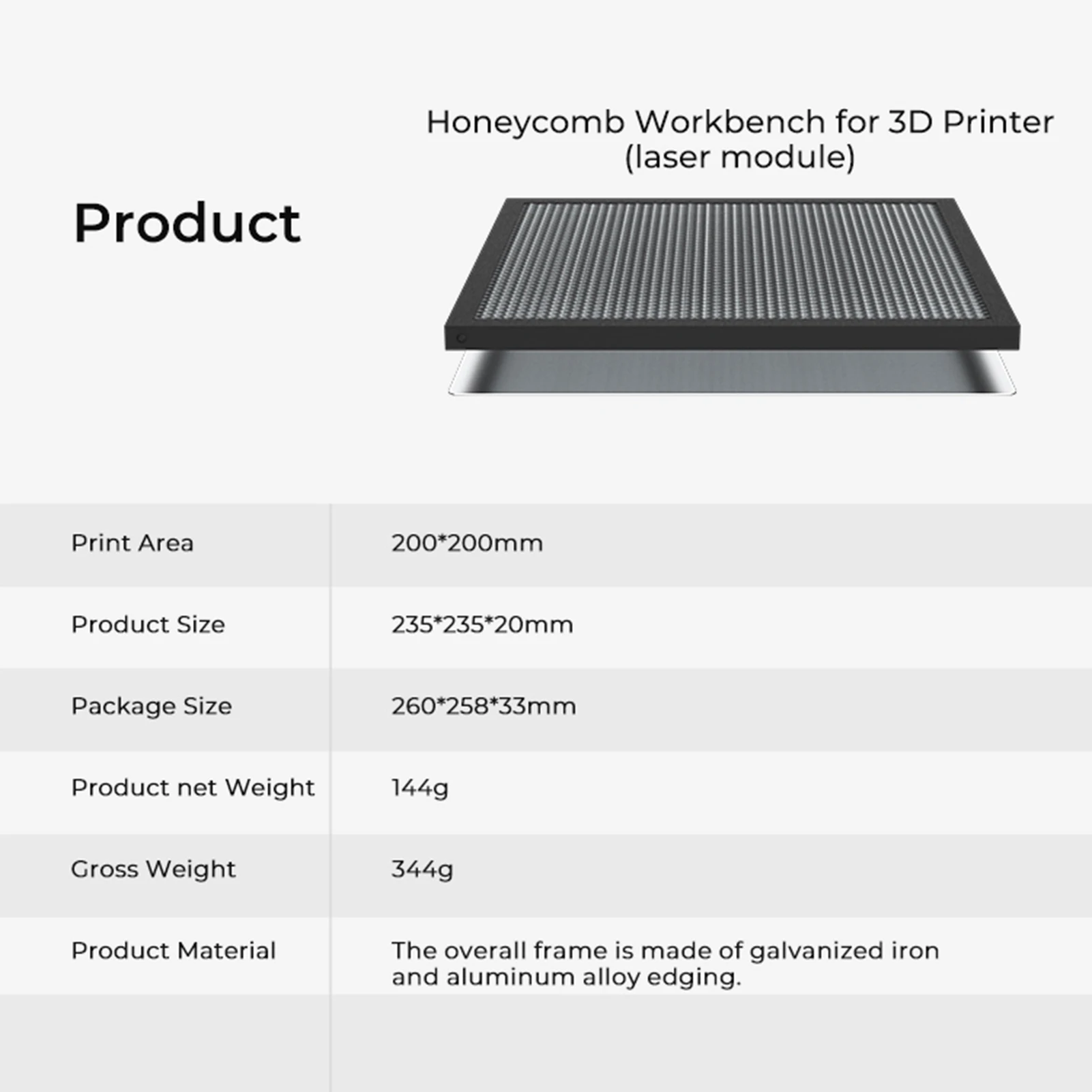 Creality Laser Engraver Honeycomb Working Table Workbench Aluminum Panel Board Platform for Laser Machine Clean Cutting Work