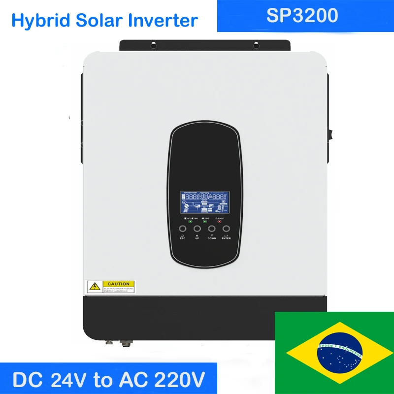 

3000W Hybrid Solar Inverter 3KW Off Grid Battery Voltage 24VDC PV Solar Panel 450V 80A MPPT Charge Controller AC 220/230/240V