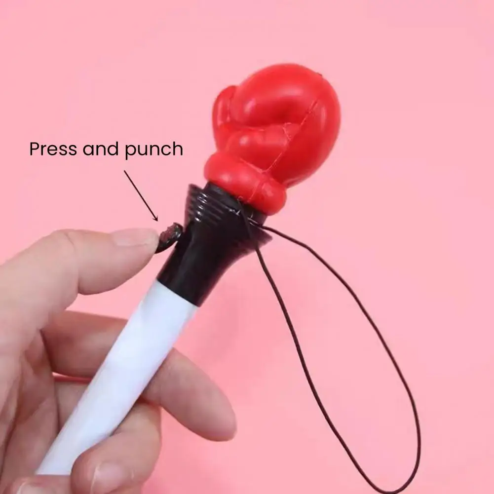 17.5cm Bounce Decompression Pen Smooth Writing Ball Gel Pen Boxing Glove Signing Ballpoint Pen Funny Stationary Office Supplies