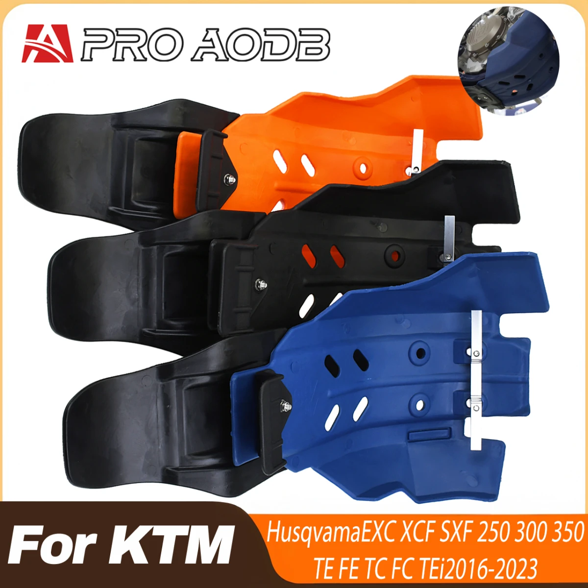 

For Husqvarna EXC XCF SXF TE FE FC TC 250 300 250i 300i 2T/4T Motorcycle Engine Frame Protector Cover Guard Skid Plate 2016-2023