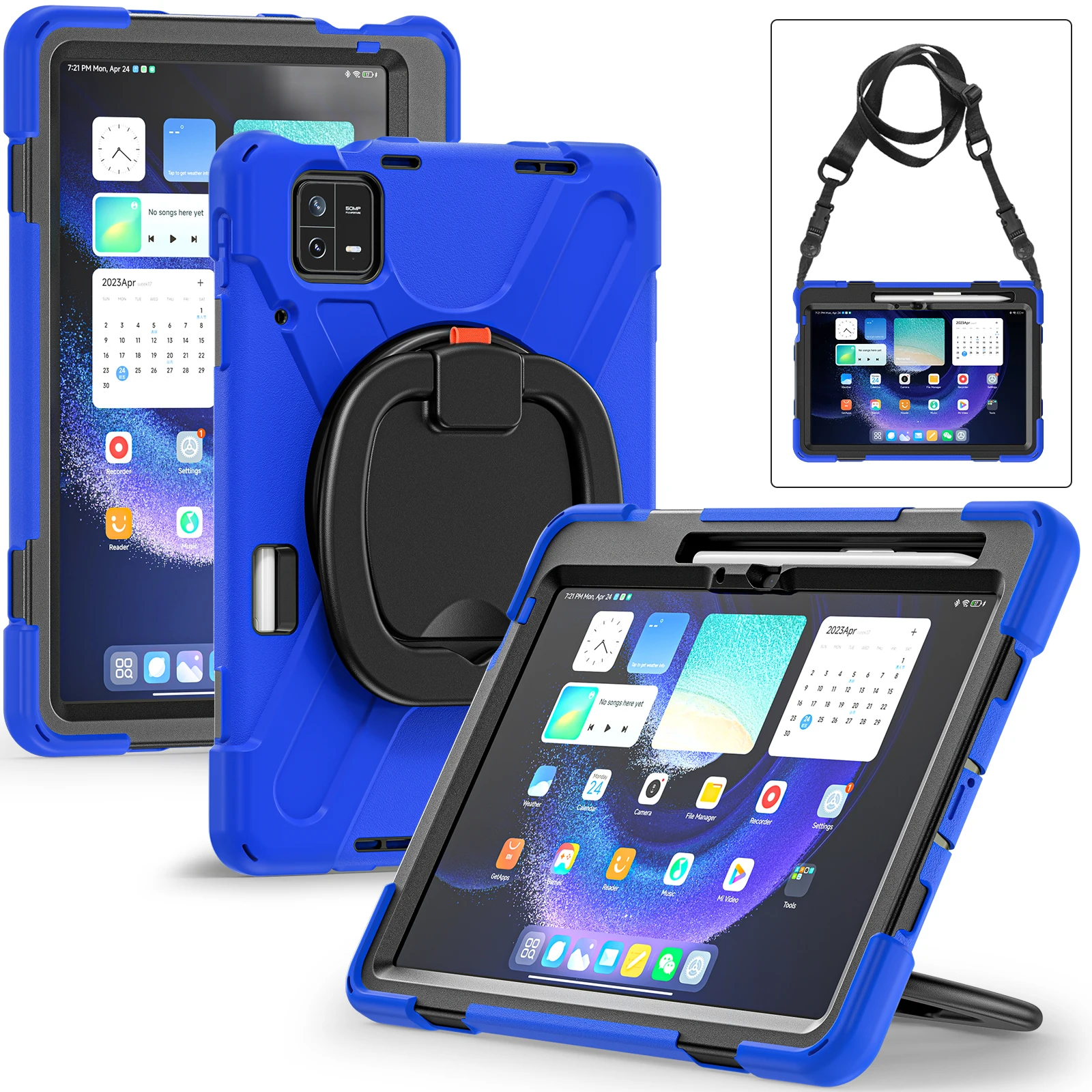 360 Rotating Shockproof Tablet Cover for Xiaomi Pad 6 Pro Case Funda Capa Coque for Mi Pad 5 Pro With Shoulder Strap