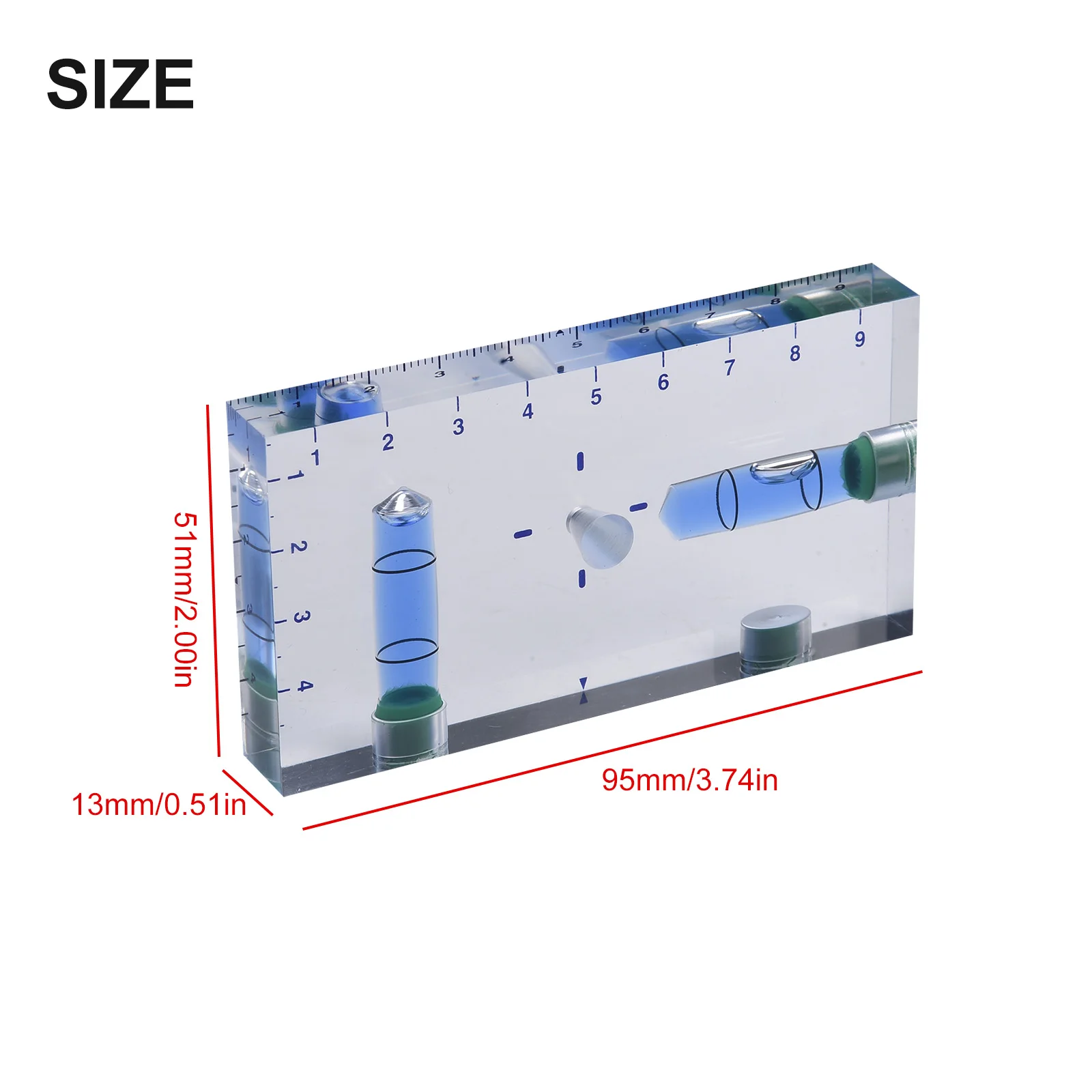 Two-Directional T-Form Level with Fully Visible Bubble Vials Transparent Level for General Construction and Repair