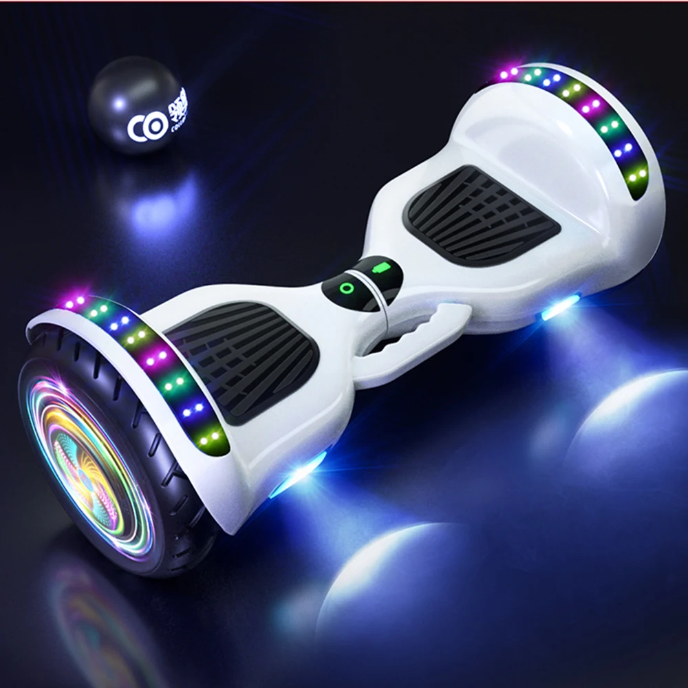 LED Light Playing Music Stand Up Hover Board Self-balancing Electric Scooters Max Load 100KG Flying Hoverboard