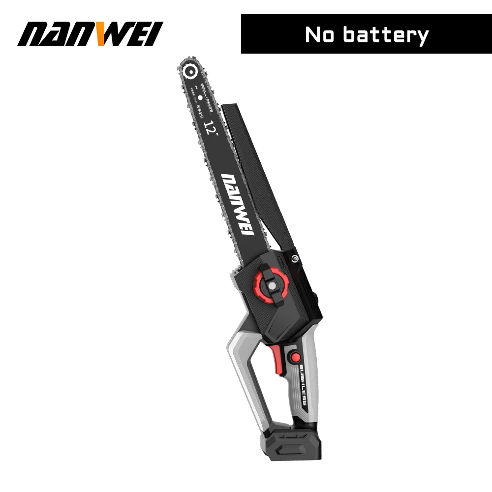 12 inch Professional Lithium Ion Brushless Chain Saw High Power Industrial Grade Garden Maintenance Logging Chainsaw