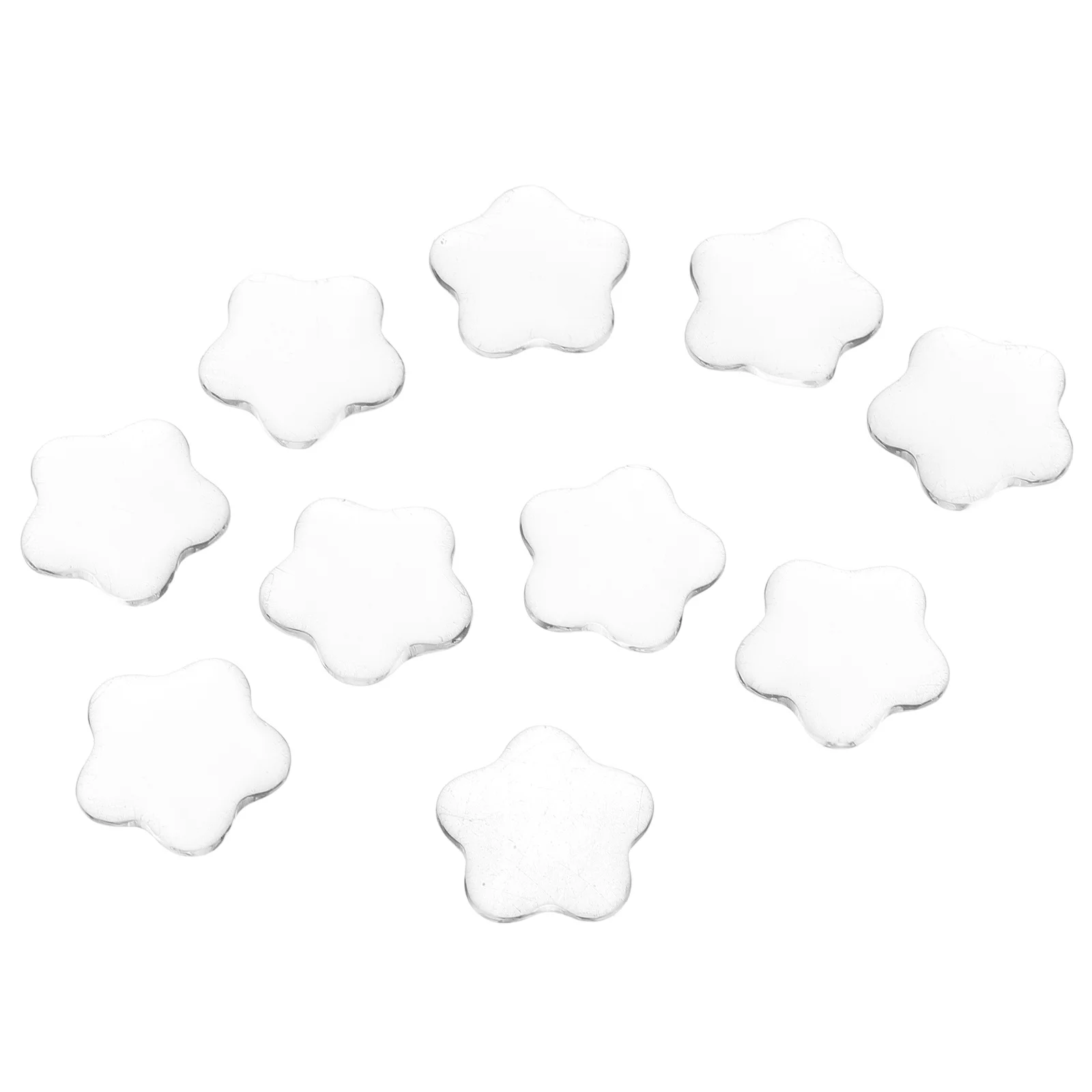 Verre Transparent en forme de fleur de prunier, 20 pièces, pour présentoir de vernis à ongles, projets artisanaux de bijoux à faire soi-même, carte à ongles en verre de fleur en céramique