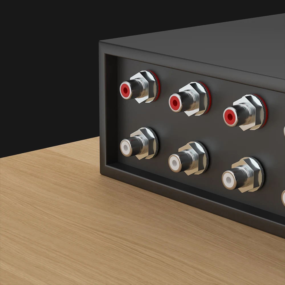 Monosaudio RCA-Buchsen C401 aus reinem Kupfer, Chassis-Anschlüsse aus reinem Kupfer mit vergoldeten/ rhodinierten PTFE-Isolations-Metallanschlüssen – Detail 12