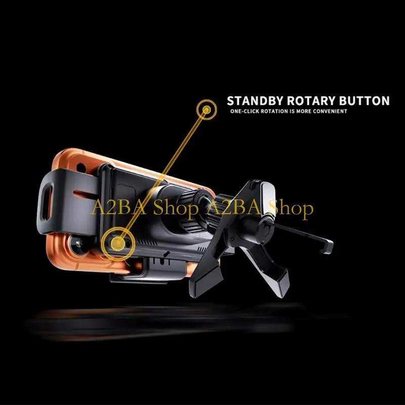 

A2BA Strong Suction Cup Phone Holder Rack Support for Dashboard Secure Mount 360 Rotatable Foldable Design Vent Clip Included