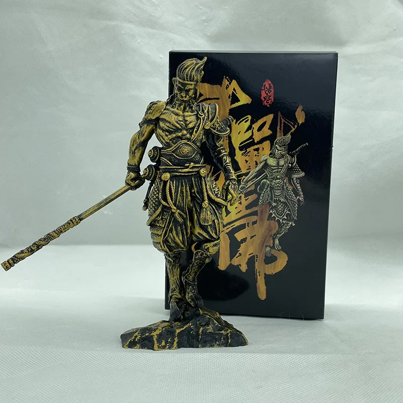 Retro Qitian Dasheng Model Handmade Sun WuKong Monkey King Figurines Dou Defeats Buddha Crafts Miniature Car Ornament Home Decor