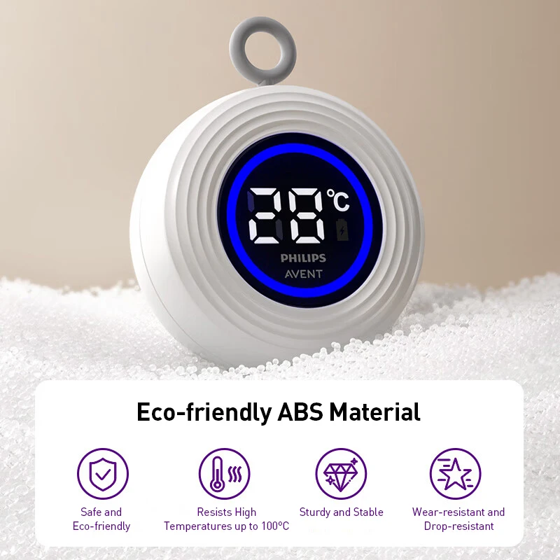 Avent ميزان حرارة الاستحمام للأطفال حوض استحمام الطفل مقياس درجة حرارة الماء شاشة عرض LED كاشف درجة حرارة سلامة الطفل