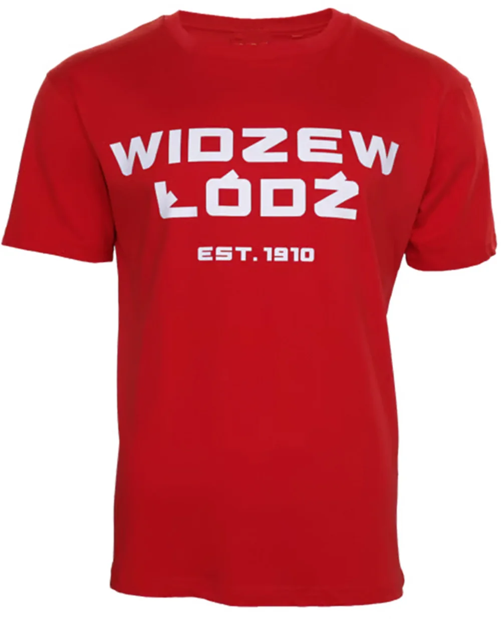 

Widzew Łódź Men's T-Shirt Minimal Chest Logo Print Multi Color Loose Fit Crew Neck Casual Top for Poland Football Fans