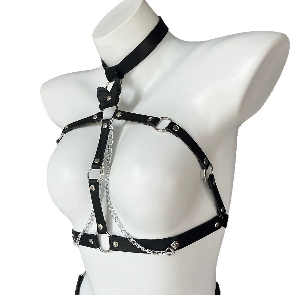 1191 ألعاب الجنس النسائية عبودية الملابس الجلدية فراشة الساق الدائري مثير الملابس الداخلية هالوين كوس مجموعة ملهى ليلي ازياء الهدايا #5