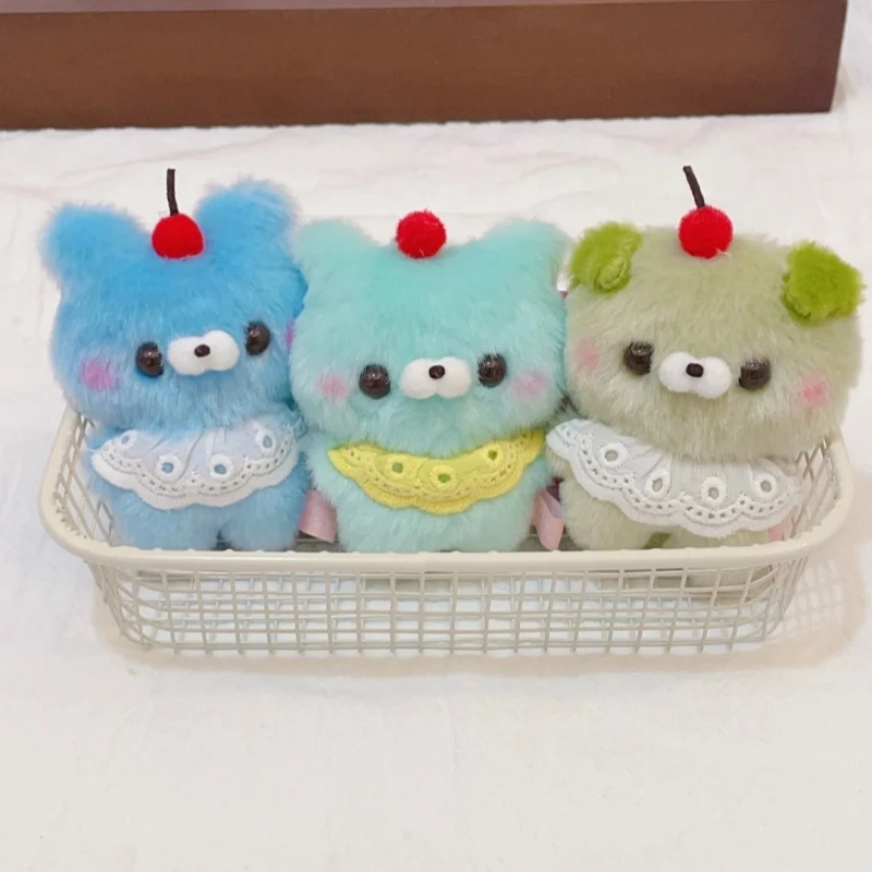 Лидер продаж Yell 7 см PP Хлопок Плюшевый стоячий Медведь Кролик Лоп Кролик Цыпленок Котенок Собака Вишня Милый Круглый Хвост Подвеска Девушка Рождественский Подарок