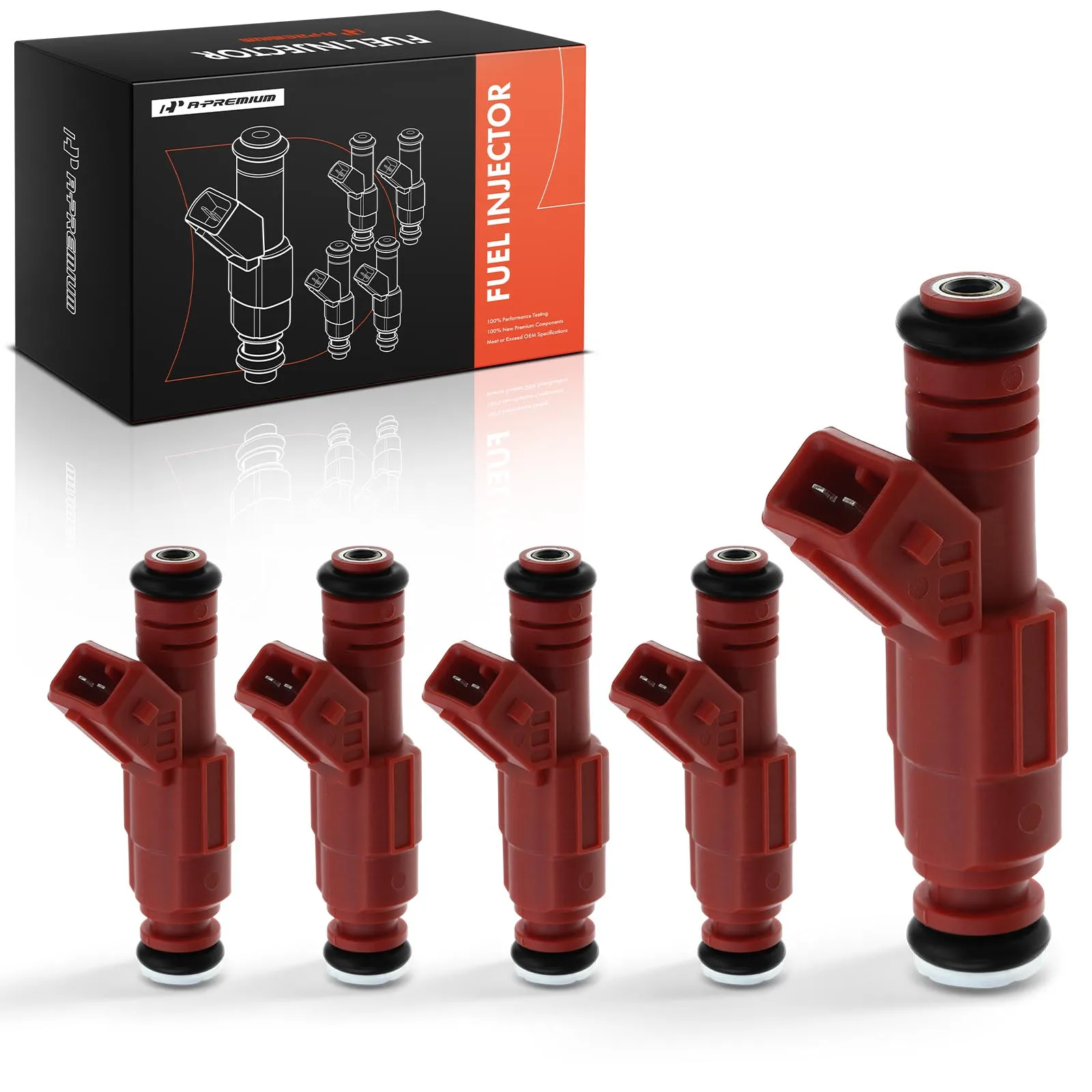 A-Premium 5Pcs Fuel Injector for Volvo 850 1996 1997 S70 V70 1998 L5 2.4L 2.3L Turbocharged