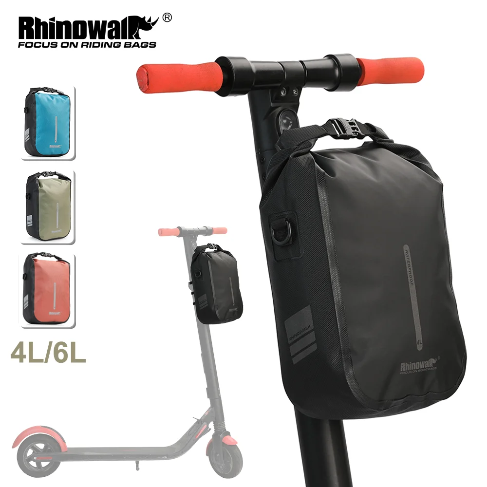 Rhinowalk Electric Scooter Bag Accessories Vehicle Bag Quick Release 100% Waterproof 4L 6L Electric Bike Fork Bag Sport Scooter