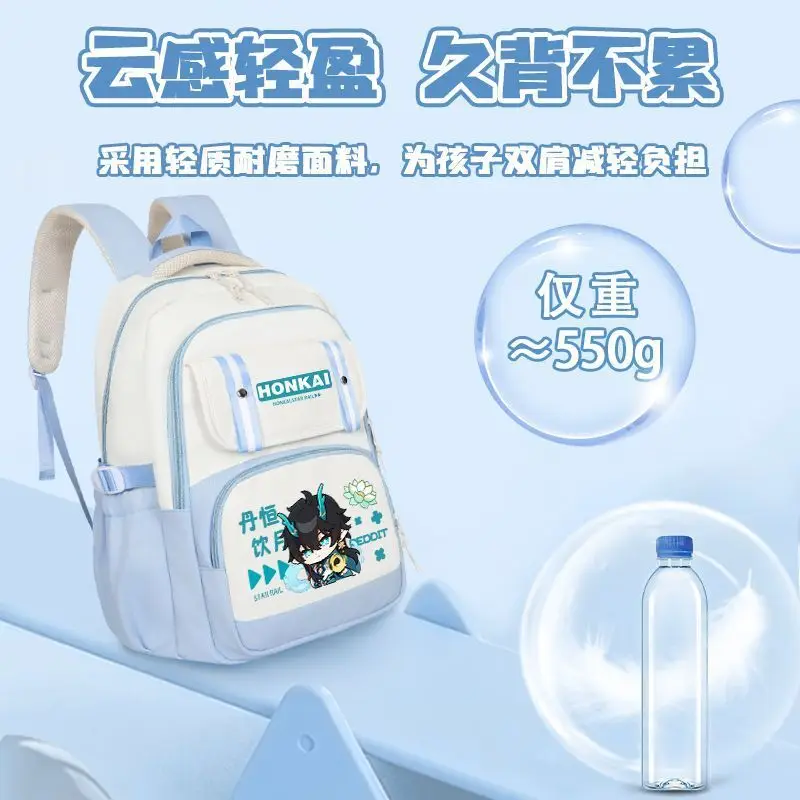 Star Dome Railway March 7 Mirror Flow Firefly Peripheral Backpack Elementary Middle High School Students Anime Stress Relief A