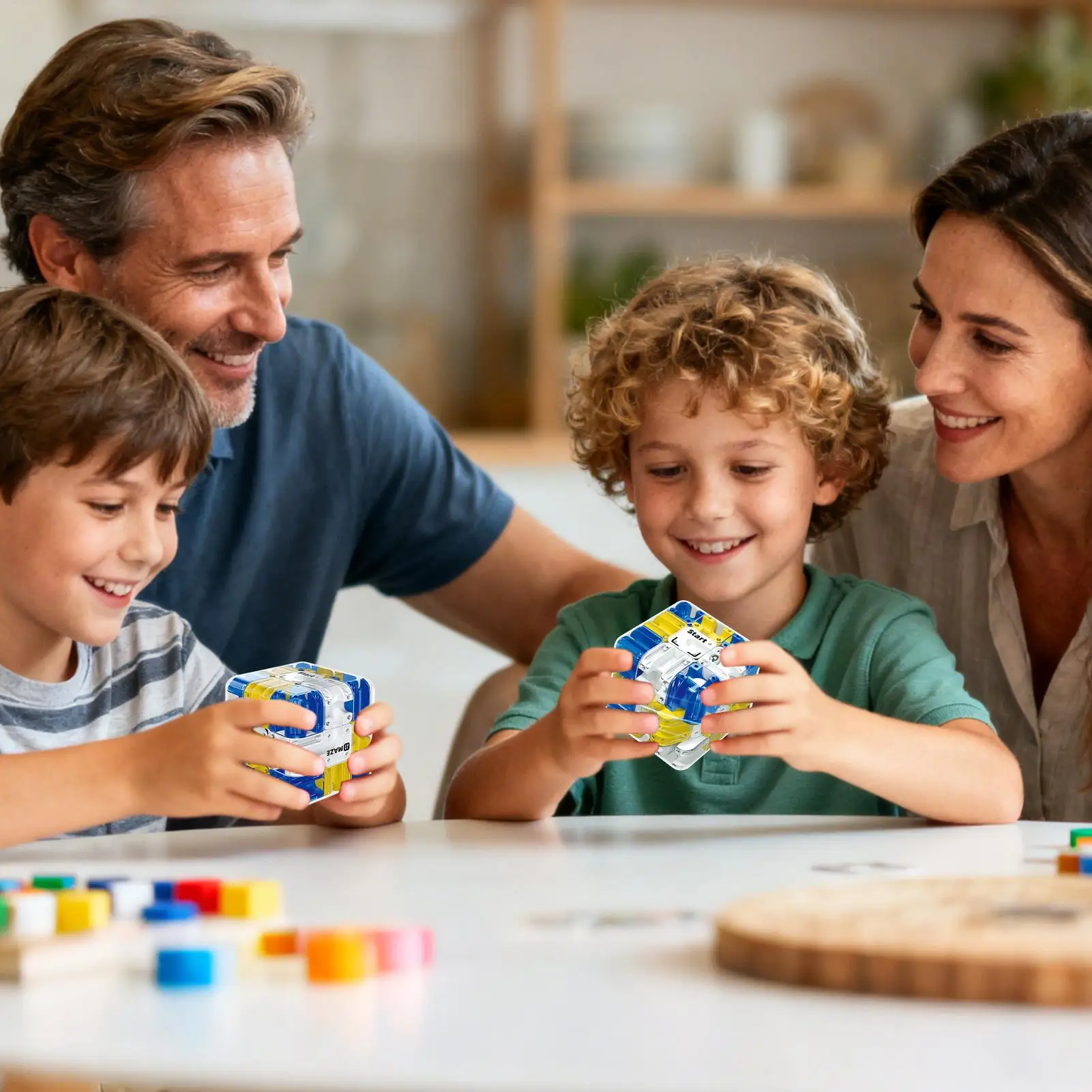 Labirinto rolo bola jogo 3d rolando bola labirinto cubo alívio do estresse pensamento lógico brinquedo para reunião de família festa em sala de aula