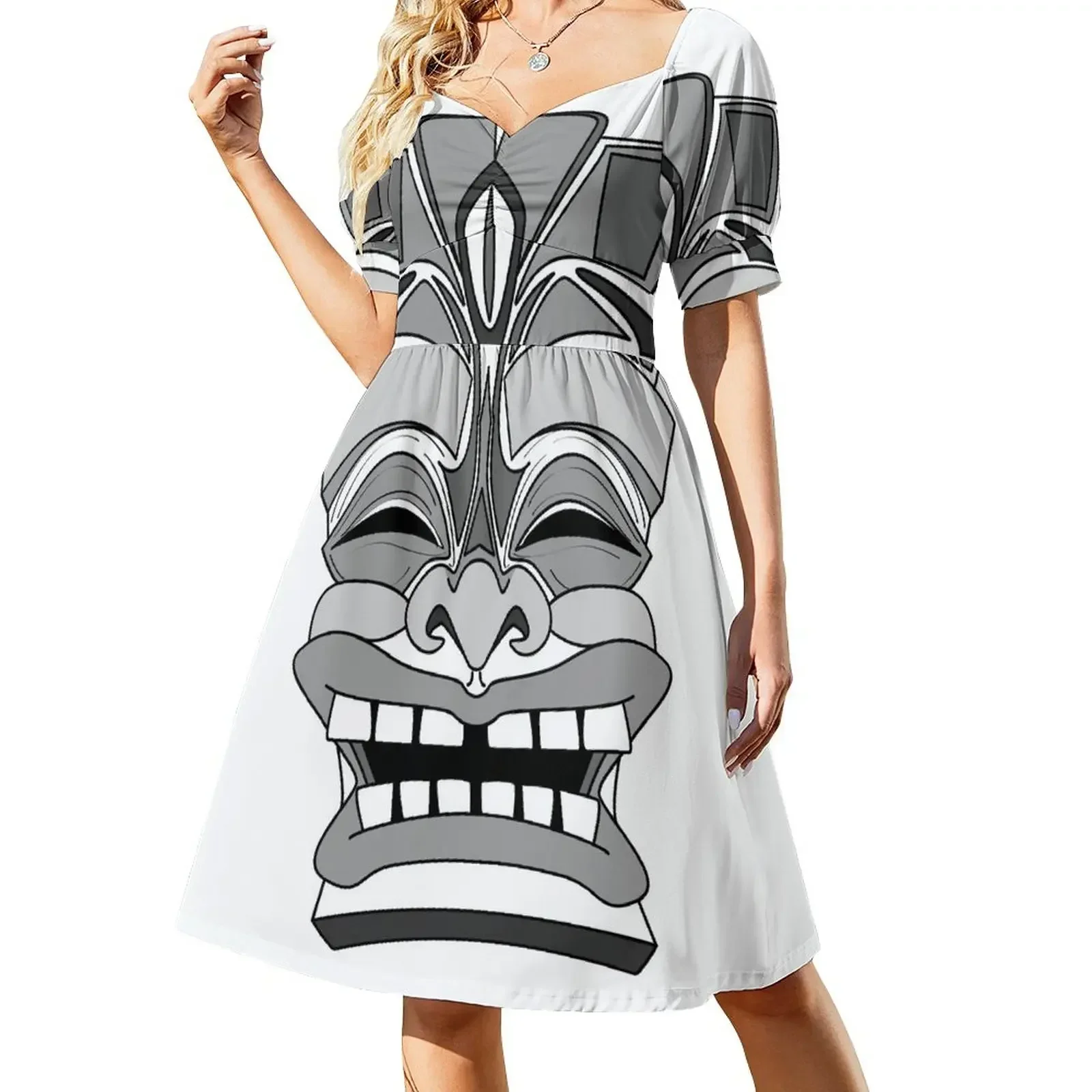 

Smiling Tiki-Mask Sleeveless Dress women's summer dresses 2025 Long dress woman Dress