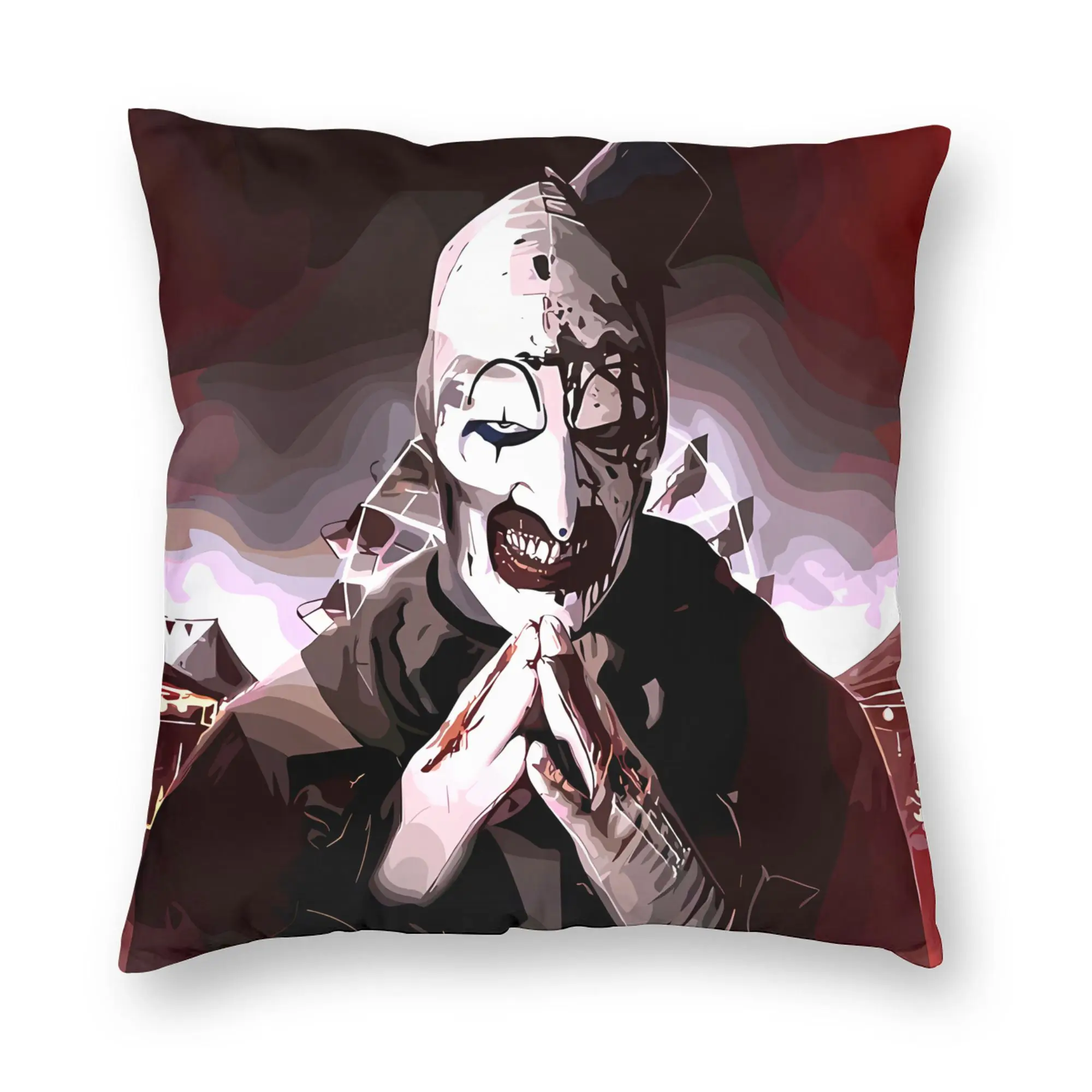 Terrifier Movie Pillow Cover  Morden Pillow Case For Sofa Bedroom Home Decor Print Cushion Cover Gift
