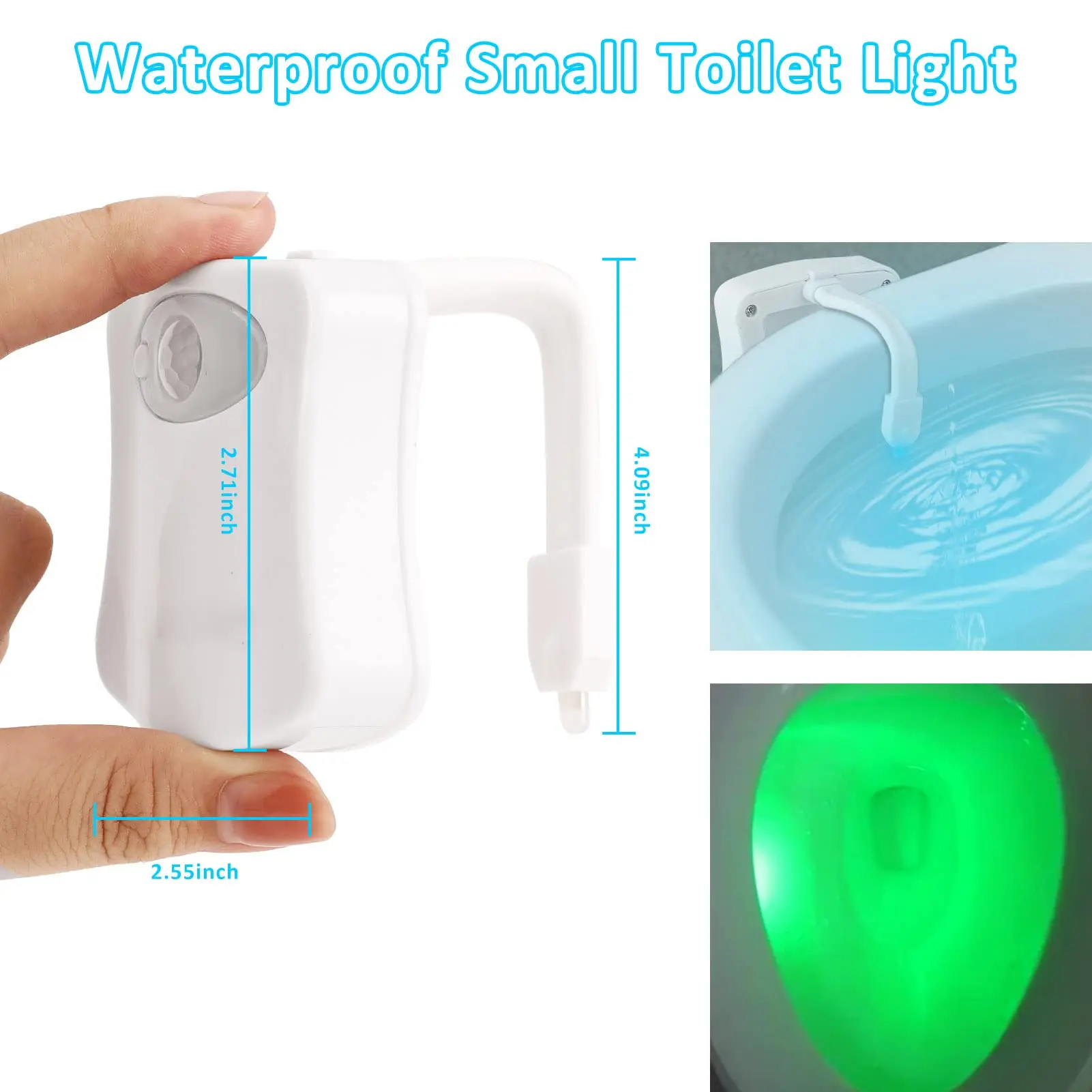 16 Colors Toilet Seat LED Light Human Motion Sensor Automatic Lamp Sensitive Motion Activated Night Light Bathroom Accessories