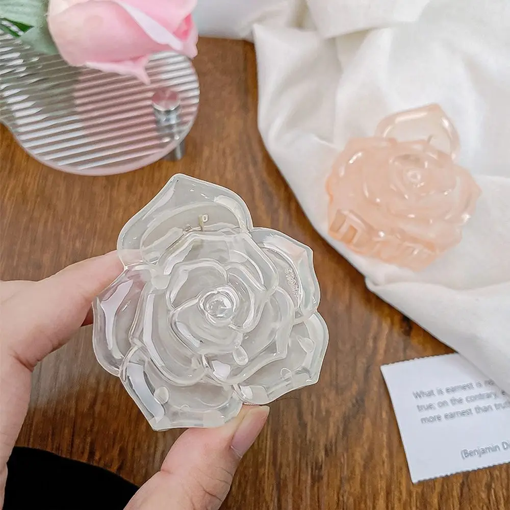 

Transparent Retro Rose Hair Claw Korean Style Ponytail Hairpin Flower Hair Clip Shark Clamp Fashion Design Acrylic Hair Claw