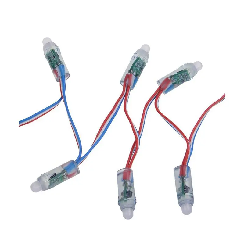 ABKS-200Pc WS2811 RGB LED Pixels Light Individually Addressable 12Mm Diffused Digital Full Color LED Pixel Module Light DC12V