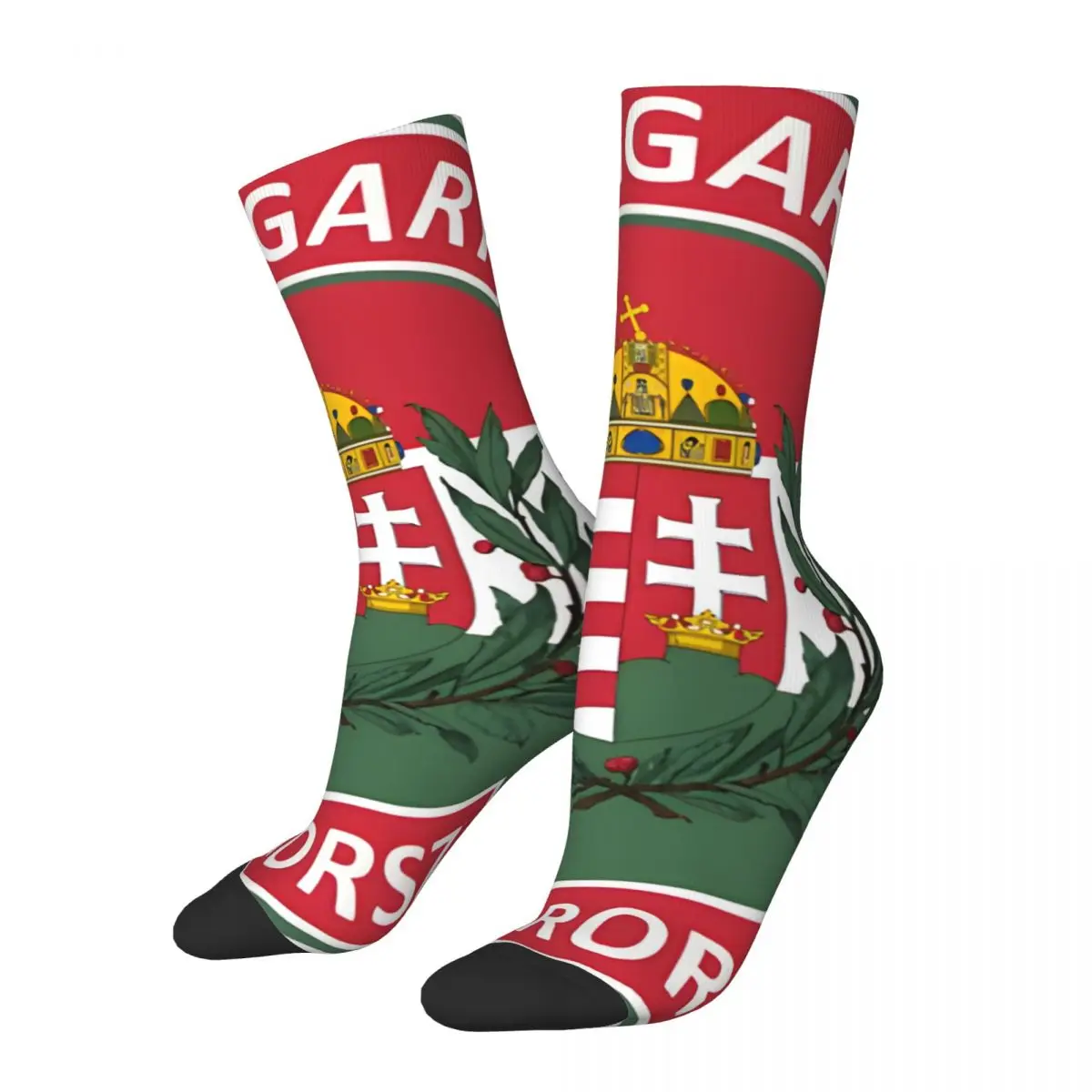 Hungary Magyarorszag Design 2024 Men's Socks Retro Harajuku Europe Street Style Novelty Casual Crew Sock