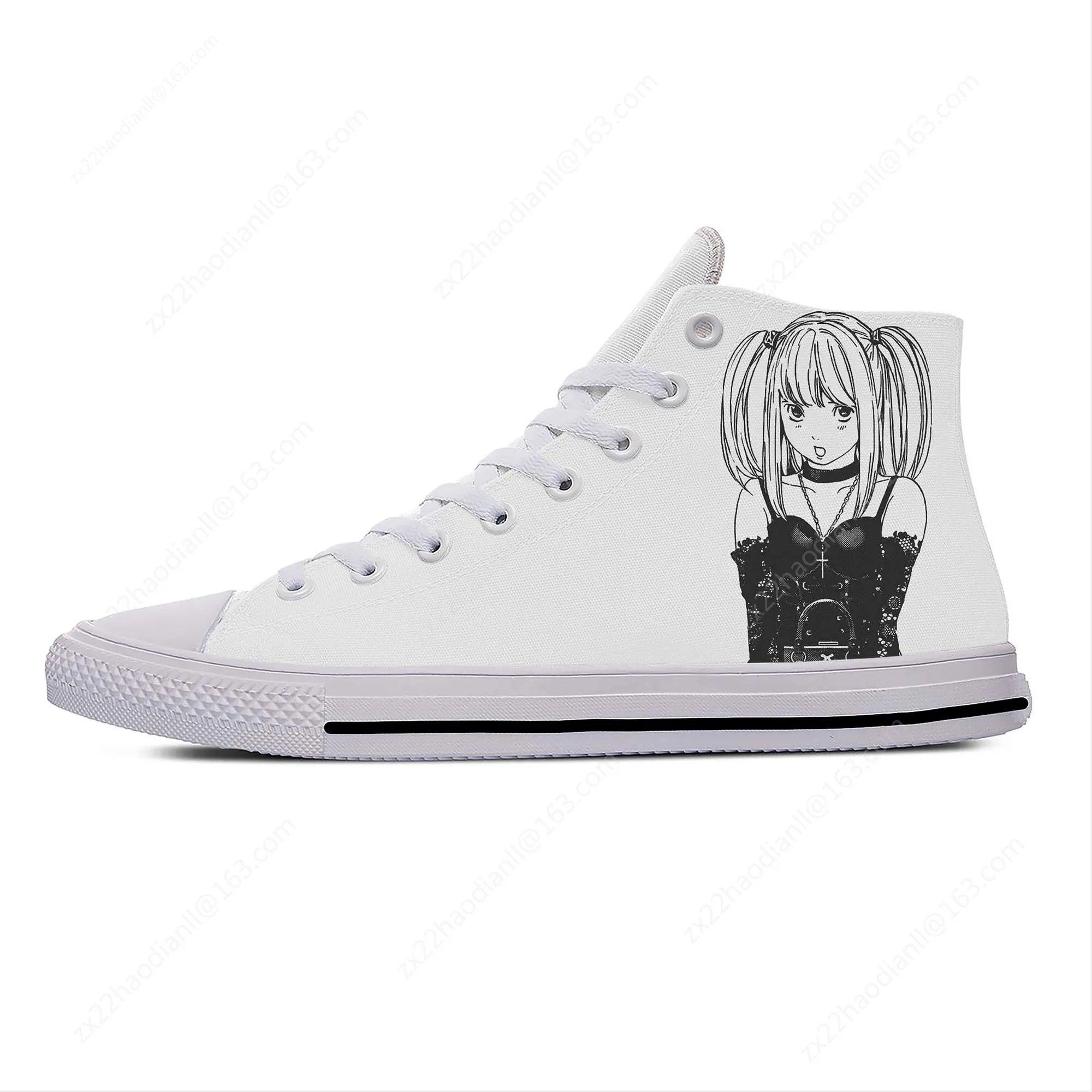 Anime Cartoon Manga Death Note Amane Misa Fashion Casual Cloth Shoes High Top Lightweight Breathable 3D Print Men Women Sneakers