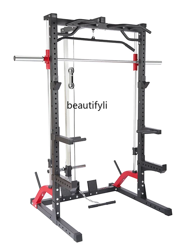 

New Half frame squat bench press gantry rack household high pull-down multi-functional fitness equipment