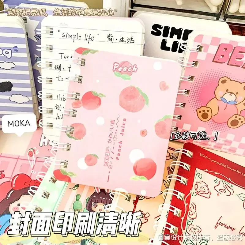 Mini book portable cartoon portable notepad student gift pocket wholesale A7 notebook cute coil book agendas planificadoras image 5