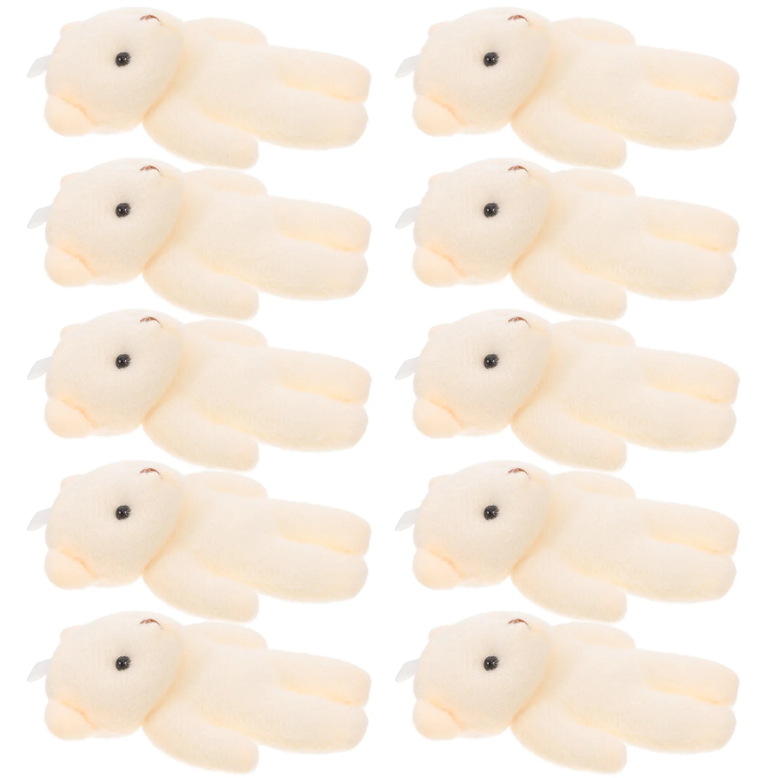 

10pcs Mini Bear Toys for Kids Girls Cute Cartoon Hanging Decoration Gifts Christmas Party Accessories Brown Color Soft