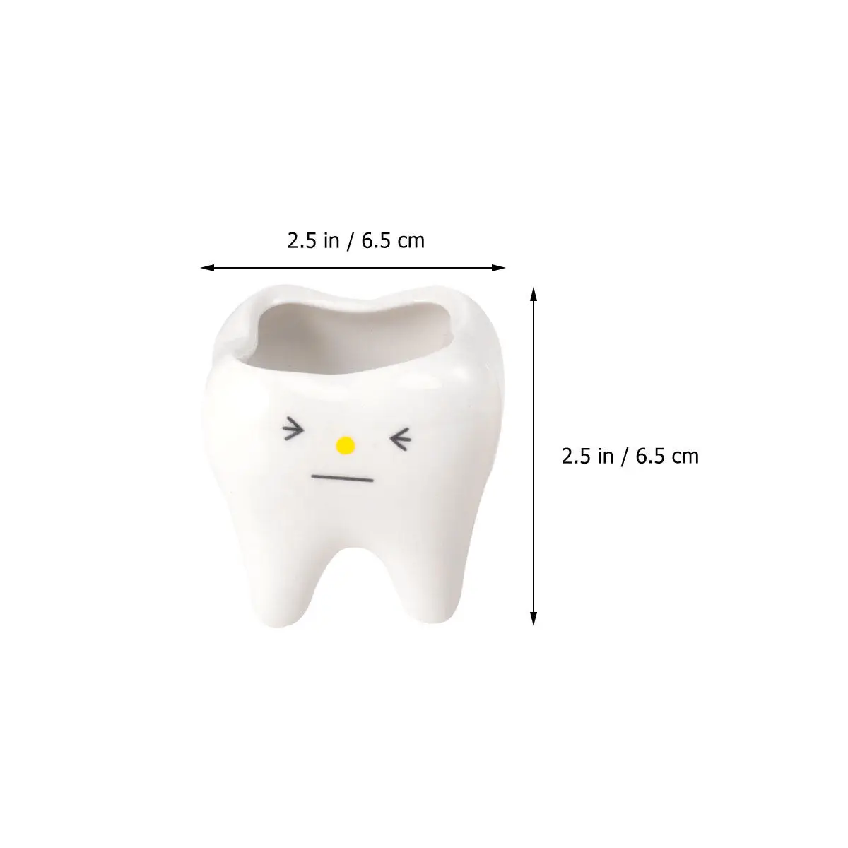3Pcs Mini Ceramic Flower Pots Creative Tooth Shaped Succulent Holders Home Garden Office Decorative Planters Ceramic Flower Pot