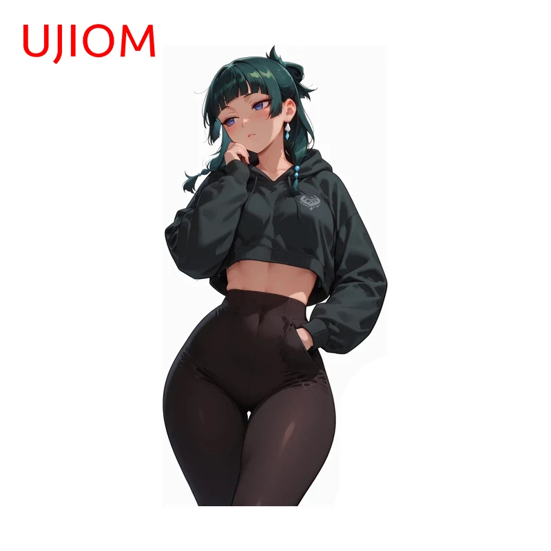 UJIOM Maomao Peripheral Big Wall Sticker Veneer Window Waterproof Vinly Stunt Girl Decal Kitchen Cupboard Maga Decoration