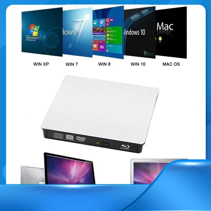 USB 3.0 External Blu-Ray Optical drive Bluray BD-rw Burner BD-RE CD/DVD RW Writer lay 3D 4K Blu-ray Disc For Laptop Computer PC