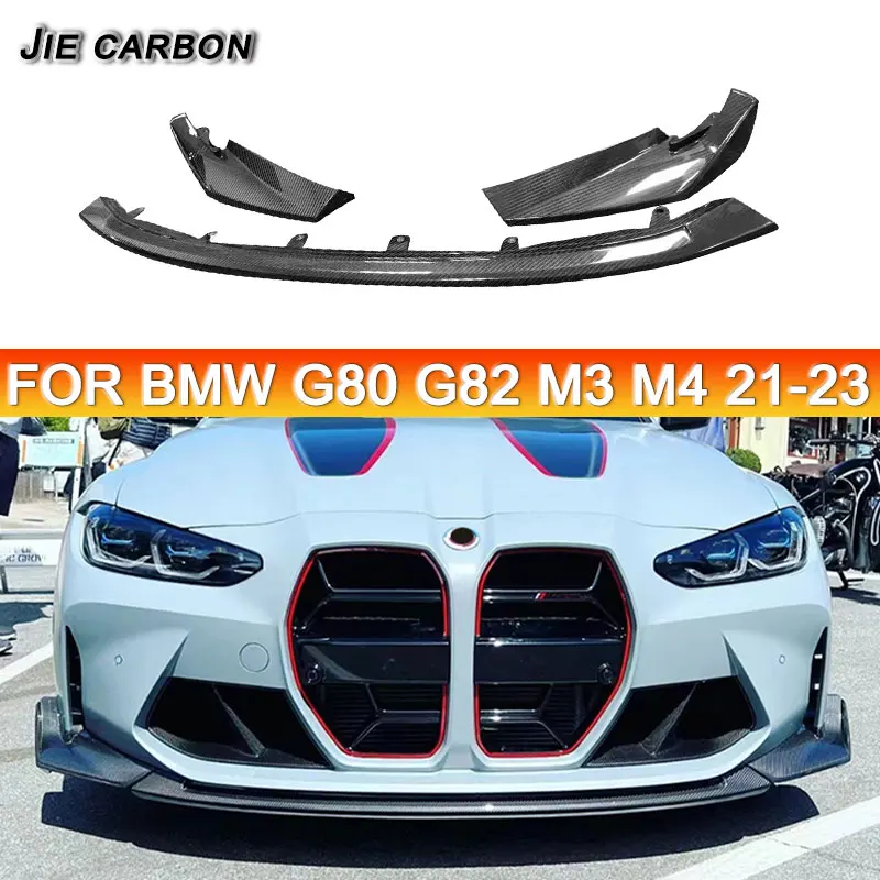 For BMW G80 M3 G82 G83 M4 2021-2023 Carbon Fiber Front Bumper Splitter Spoiler Front Lip Body Kit